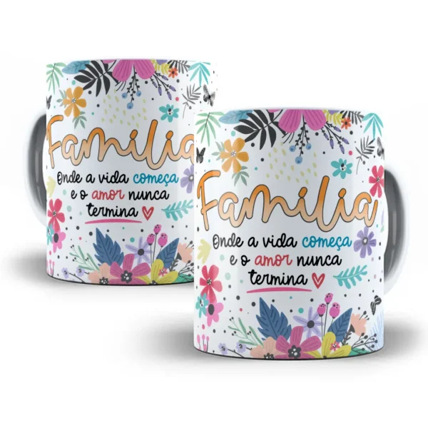 Sublimacao De Canecas Combo Digital Familia Vol 1