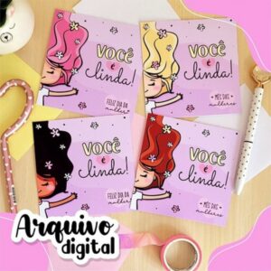 tag card dia das mulheres arquivo digital papelaria digital