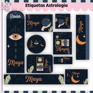 Tags Escolares Etiqueta Astrologia - Arquivo de Corte