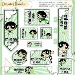 Tags Escolares Etiqueta Docinho - Arquivo de Corte