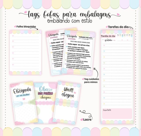 Tags Fofas Embalagens - Arquivo Digital - Imagem 3