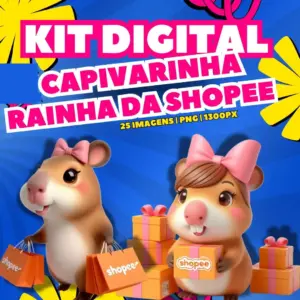 Tema Capivara Shopee Em Kit Digital Para Sublimacao E Scrap 4