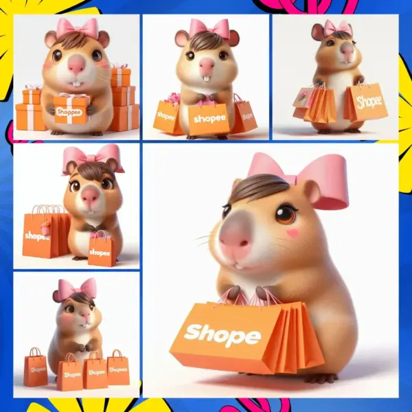 Tema Capivara Shopee Em Kit Digital Para Sublimacao E Scrap