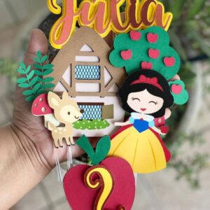 topo de bolo branca de neve cute camadas arquivo digital camadas 1