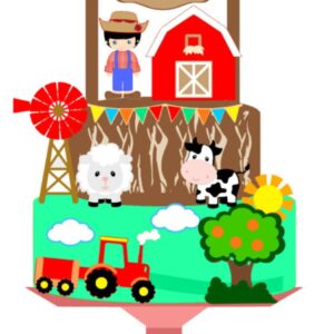 Topo de Bolo Fazendinha - Arquivo Digital