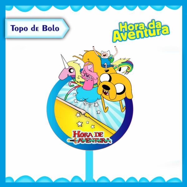 Topo de Bolo hora da Aventura - Arquivo Digital