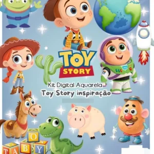 Toy Story Aquarela: Kit PNG para Decoração Temática
