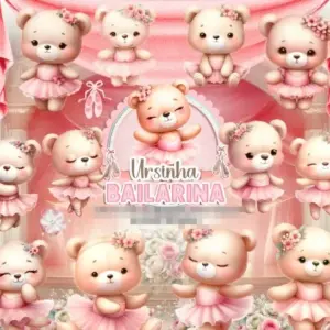 Ursinha Bailarina Em Png Kit Para Encadernacao E Crafts