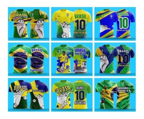 Vetor Camisa Brasil Copa Do Mundo 2022 38 Artes Corel Cdr