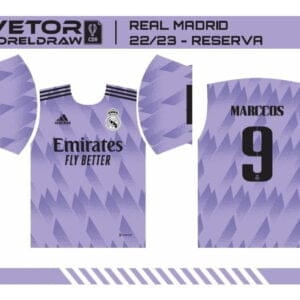 vetor camisa real madrid reserva 2022 2023 cdr sublimacao