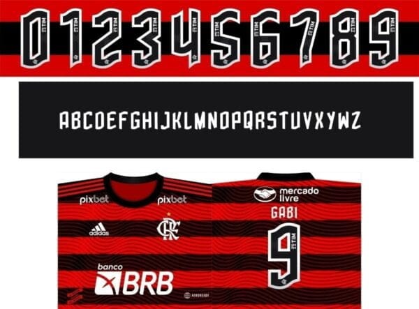 Vetor Font Camisa Flamengo 2022-23 +brinde Arte Caneca