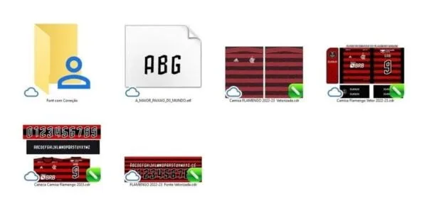 Vetor Font Camisa Flamengo 2022-23 +brinde Arte Caneca - Imagem 2