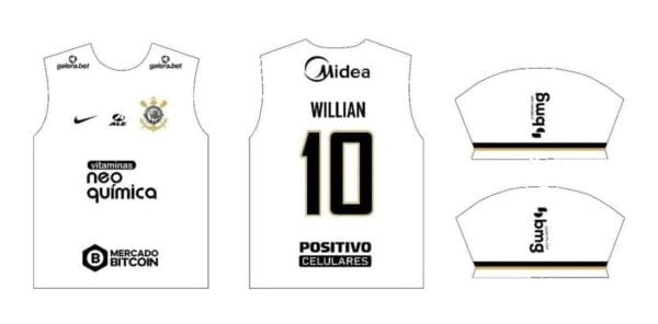 Vetor Template Camisa 1 Corinthians 2022 2023 Corel Cdr